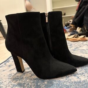 Marc Fisher Black Suede Ankle Boots
